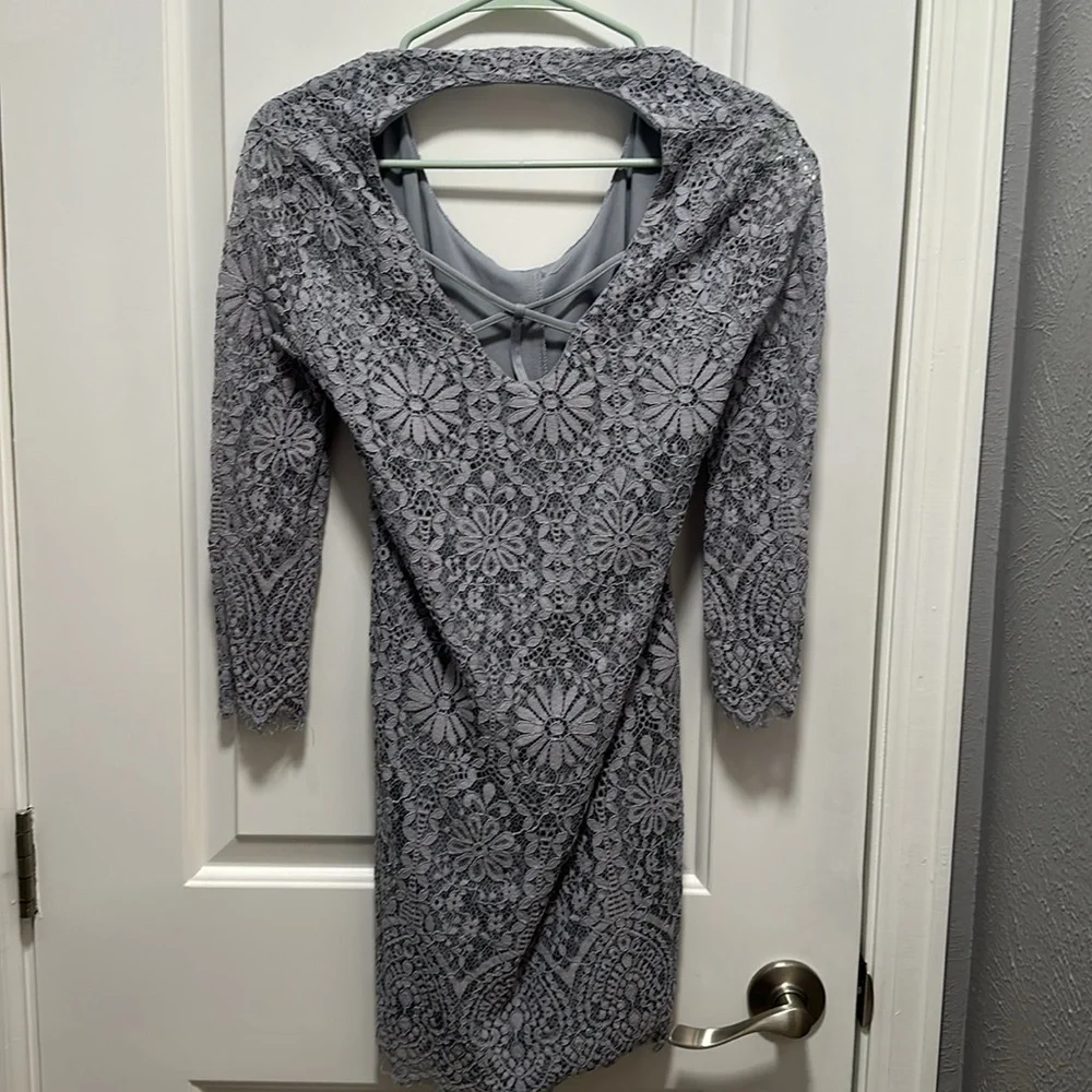 Altar’d State Lace Mini Dress 3/4 Sleeve Size Small - Picture 7 of 10